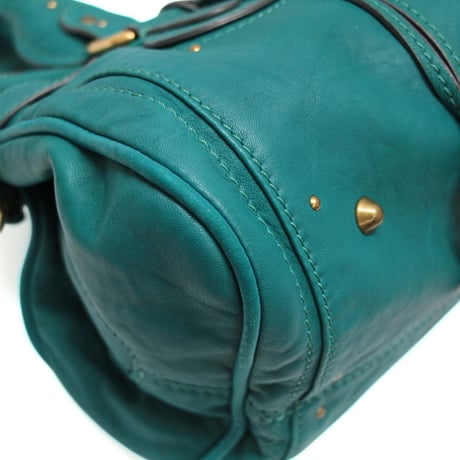 Chloe Paddington Handbag Leather Green #76735