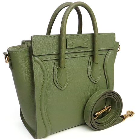 CELINE Nano Luggage Tote Bag Leather Khaki #19527