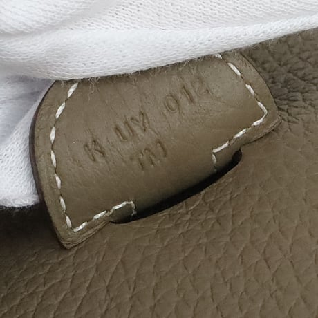 HERMES Evelyne III PM Shoulder Bag Taurillon Clemence Leather Etoupe ＃20063