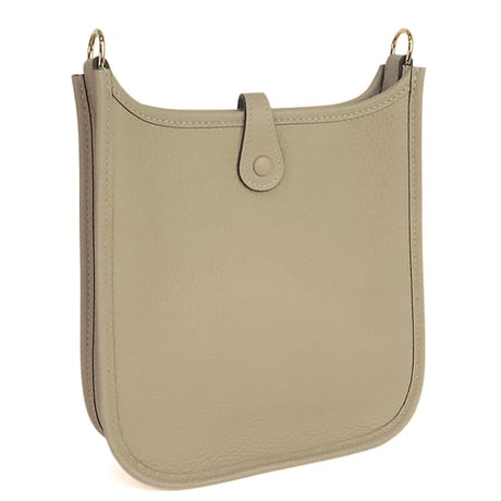 HERMES Evelyn TPM Shoulder Bag Taurillon Clémence Leather Craie #20240