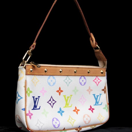 Louis Vuitton x Murakami Pochette Accessory Pouch Monogram Multicolor White M92649 #75467
