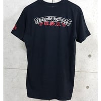 Chrome Hearts Scroll Label USA T-Shirt Black #103919