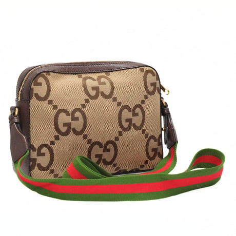 GUCCI Messenger Bag Jumbo GG Canvas Brown #75780
