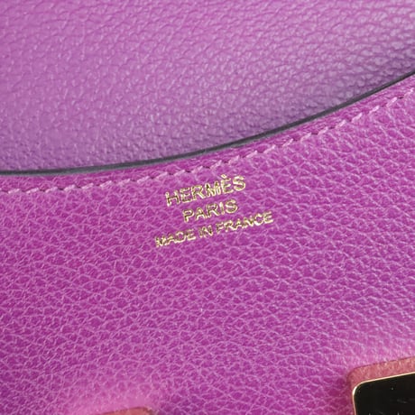 HERMES Constant Slim Wallet Evercolor Leather Anemone #20128