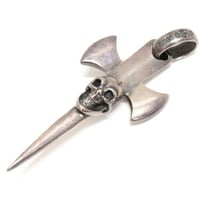Gaboratory Single Skull Dagger Pendant Silver #32135
