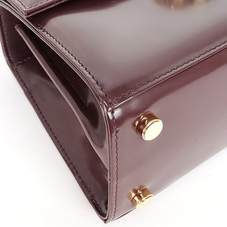 Salvatore Ferragamo Gancini Iconic Top Handle Bag Calfskin Burgundy #20301