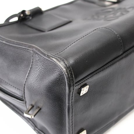 LOEWE Old Model Amazona 28 Handbag Leather Black #76377