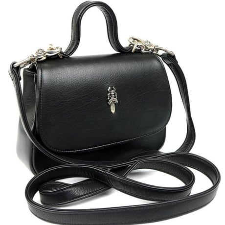 Chrome Hearts Dagger TEENER 2-Way Bag leather Black #104286