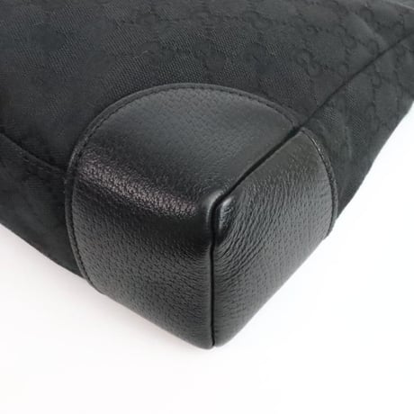 Gucci GG Canvas Leather Shoulder Bag Black #31948