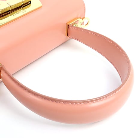 Salvatore Ferragamo Ganchini Top Handle Handbag Calfskin Leather Pink #19739