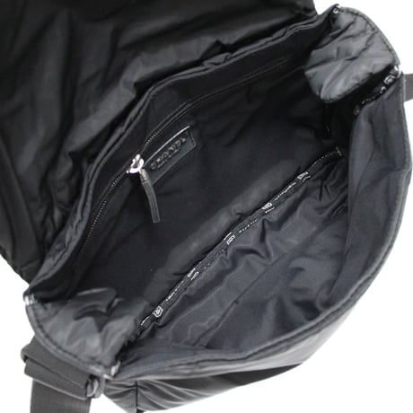 CHANEL Sports Line Messenger Bag Quilted Nylon Black #76632