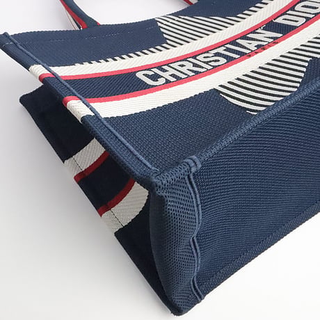 Christian Dior Medium Alps Star Book Tote Bag Canvas Navy #19528