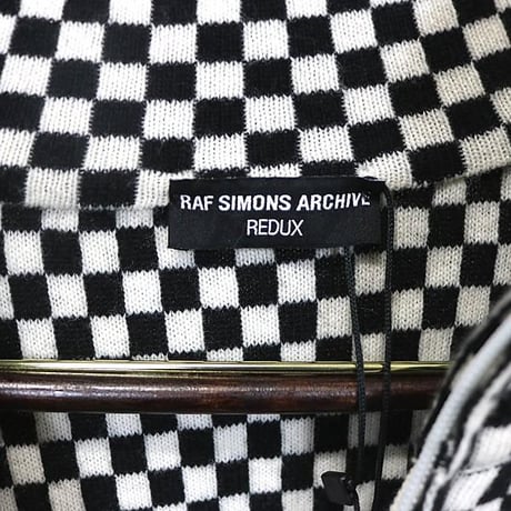 Raf Simons Brand-New Checkered Zip Knit Hoodie #31454
