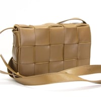 BOTTEGA VENETA Cassette Shoulder Bag Intrecciato Leather Brown #76283
