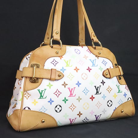 Louis Vuitton x Murakami Claudia Shoulder Bag Monogram Multicolor White M40193 #19961