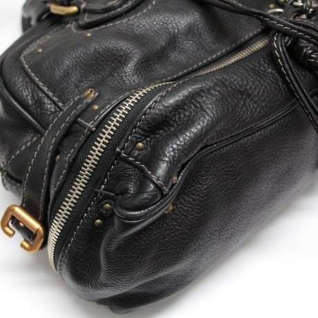Chloe Large Paddington Handbag Leather Black #75825