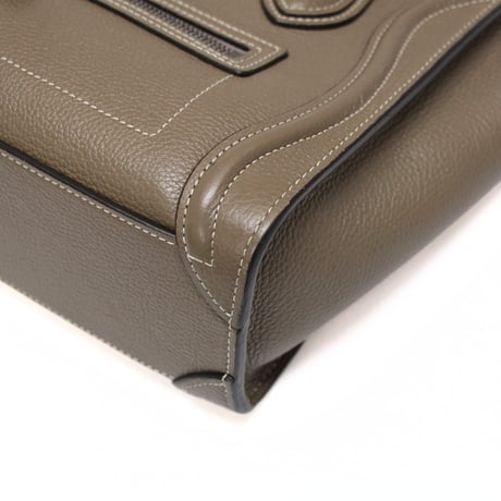CELINE Nano Luggage Tote Bag Leather Souris #75605
