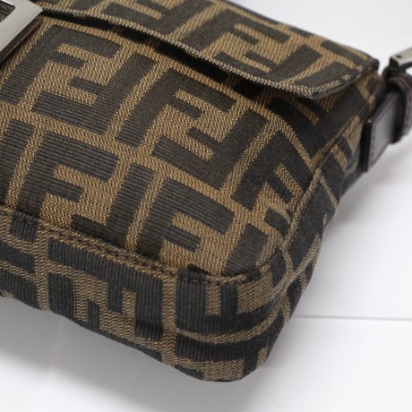 FENDI Mamma Baguette Bag Zucca Canvas ＃75813