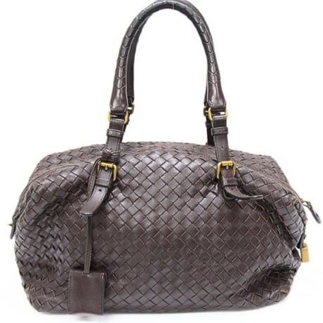 BOTTEGA VENETA Montaigne Satchel Bag Intrecciato Leather Dark Brown #75635