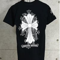 Chrome Hearts Cemetery Cross Scroll Label Print Pocket T-Shirt #104685
