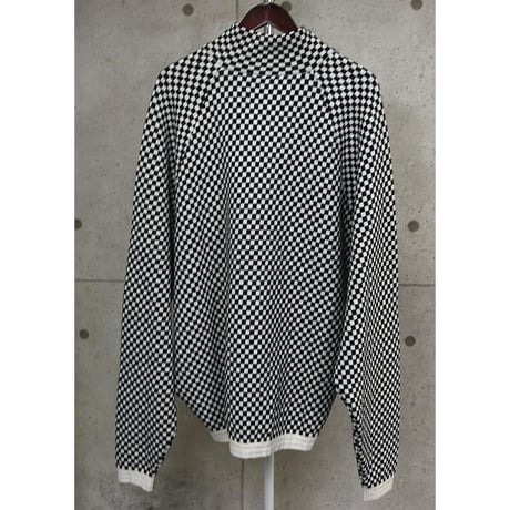 Raf Simons Brand-New Checkered Zip Knit Hoodie #31454