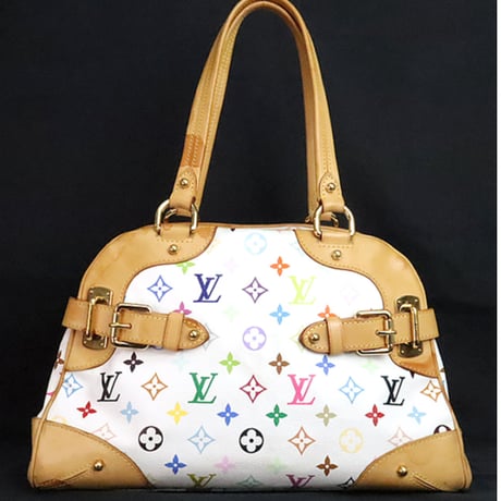 Louis Vuitton x Murakami Claudia Shoulder Bag Monogram Multicolor White M40193 #19961