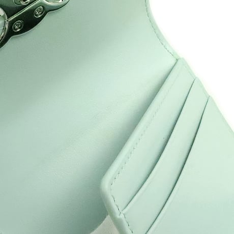 CELINE Triomphe Wallet Calfskin Light Blue #19667