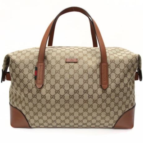 GUCCI Boston Bag GG Canvas Beige Brown #75302