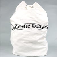 Chrome Hearts Scroll Label Print Canvas Laundry Bag Duffle #103726
