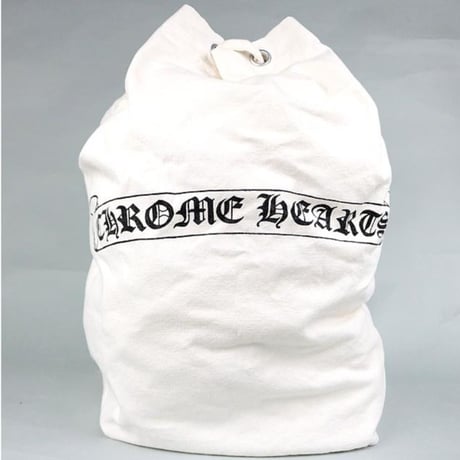Chrome Hearts Scroll Label Print Canvas Laundry Bag Duffle #103726