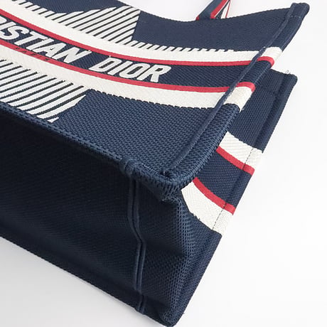 Christian Dior Medium Alps Star Book Tote Bag Canvas Navy #19528
