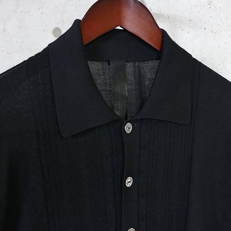 Chrome Hearts Brand New Cemetery Leather Patch Cashmere Cardigan with Cross Buttons #104211