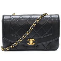 CHANEL Diana 22 Small Flap Bag Quilted Lambskin Black ＃75619