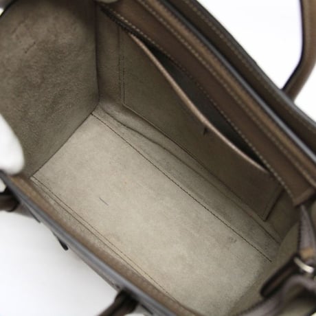 CELINE Nano Luggage Tote Bag Leather Souris #75601