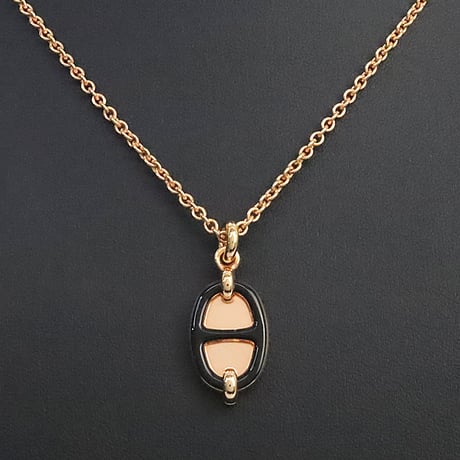 HERMES Mini Maillon PM Necklace Rose Gold-toned #19544