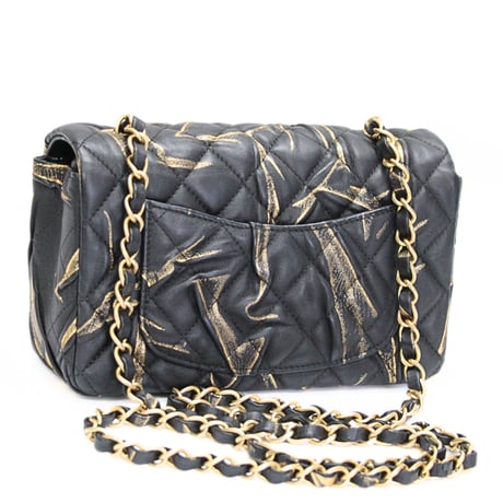 CHANEL Mini Rectangular Flap Bag Quilted Calfskin Black #75793