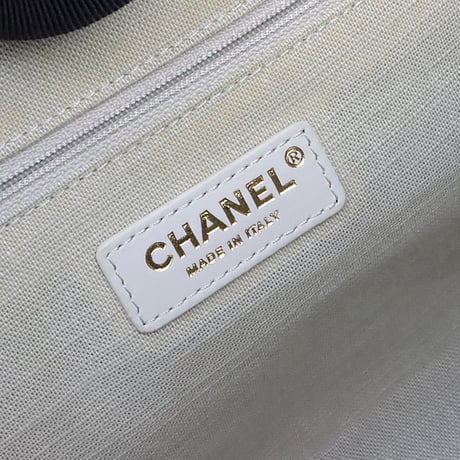 CHANEL Medium Deauville Tote Bag Canvas Black #20309