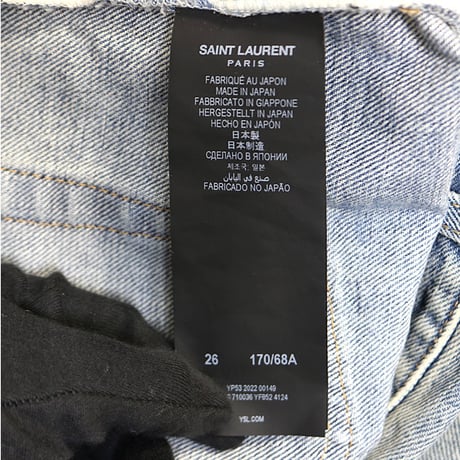 Saint Laurent Paris 22SS Anthony Vaccarello Era D31 RP-MW Denim Pants #31840