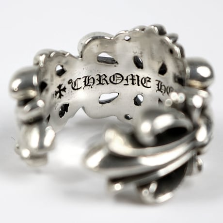 Chrome Hearts Double Floral Cross Ring #31774