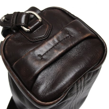 PRADA Runway Shoulder Bag Nappa Leather Dark Brown #76183