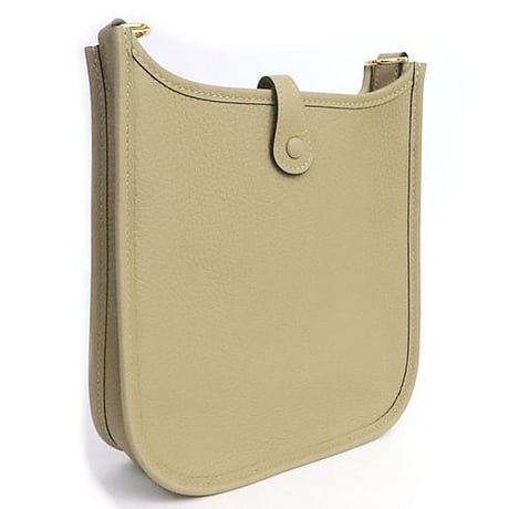 HERMES Evelyne TPM Shoulder Bag Taurillon Clemence Leather Craie #19918