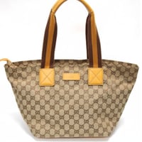 GUCCI Mini Tote Bag GG Canvas Beige Yellow #76405