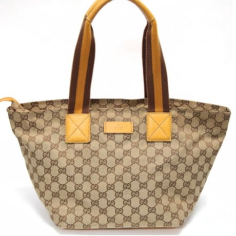 GUCCI Mini Tote Bag GG Canvas Beige Yellow #76405