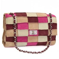 CHANEL 2.55 Reissue Patchwork Flap Bag Suede Multicolor #76359