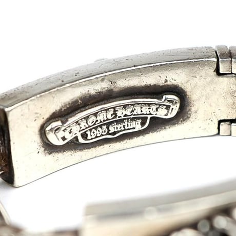 Chrome Hearts Dagger & Floral Cross Double ID Classic Link Bracelet #31639