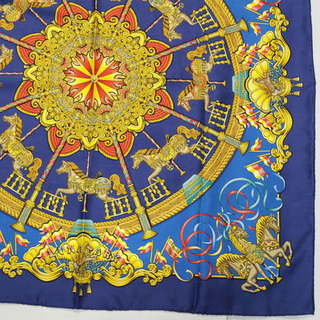 HERMES Carre 90 Silk 100% Scarf Stole "LUNA PARK" #76548