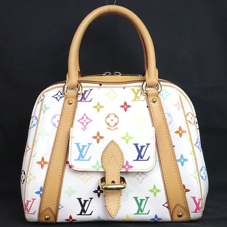Louis Vuitton x Murakami Priscilla Handbag Monogram Multicolor White M40096 #19960