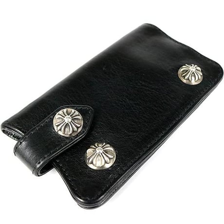 Chrome Hearts Cross Button Leather Key Case #104314