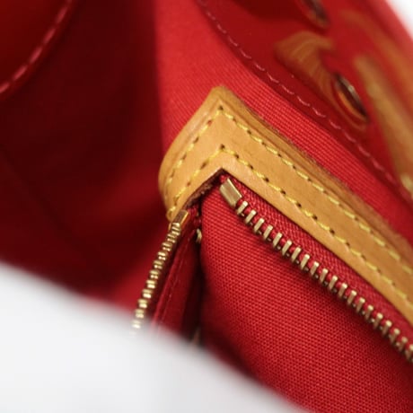 Louis Vuitton Reade PM Handbag Monogram Vernis Rouge M91990 #76461