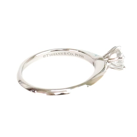 Tiffany & Co. Solitaire Engagement Ring Platinum Diamond #20065